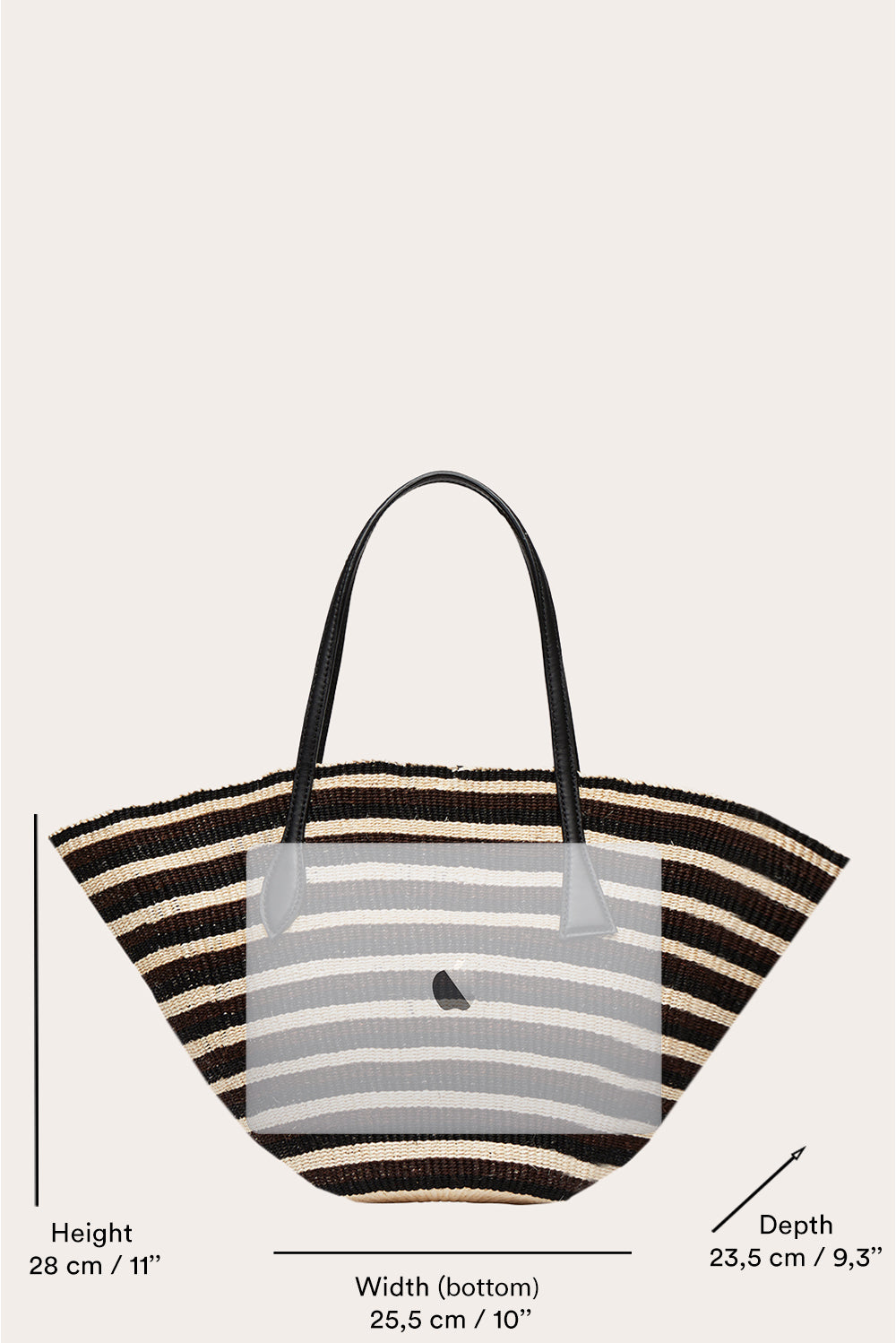 Sprout Basket Dark Multi Striped