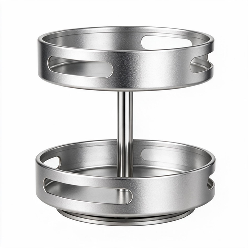 🧂 Rotating Spice Rack | Metal | Kitchen | Cooks | Brushed Silver