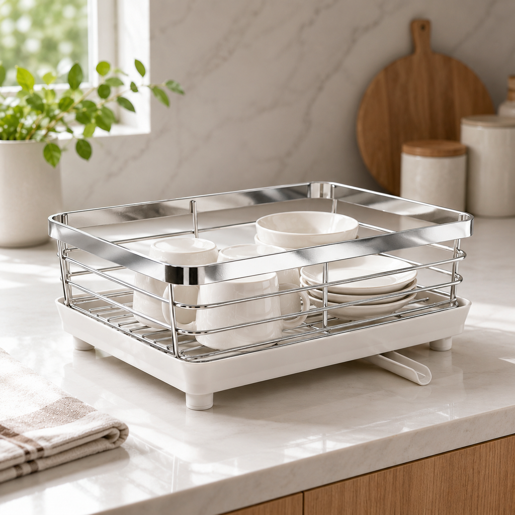 🍽️ Dish Drainer | Stainless Kitchen Home-Cooks | Sleek Countertop Order
