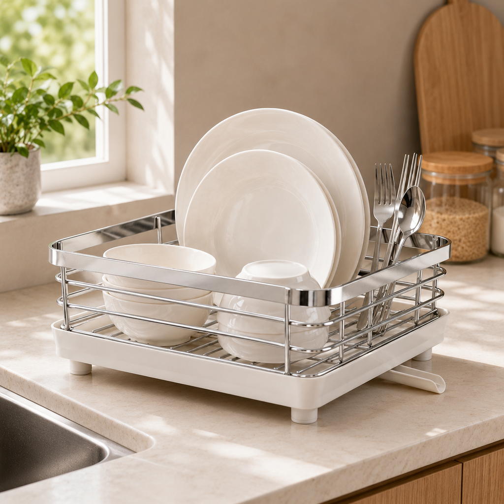 🍽️ Dish Drainer | Stainless Kitchen Home-Cooks | Sleek Countertop Order