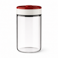🫙 Vacuum Canister | Glass Kitchen Home-Cooks | Airtight Crimson Clarity