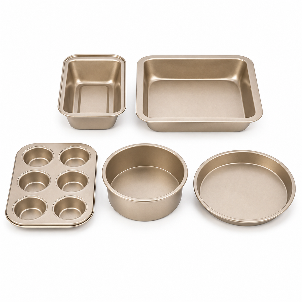 🧁 Bakeware Set | Carbon Steel Kitchen Bakers | Golden Essentials