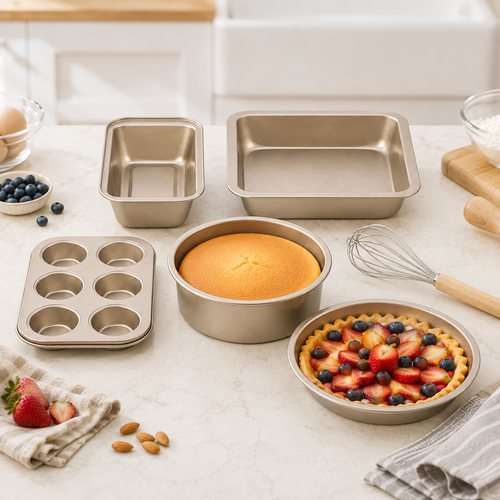 🧁 Bakeware Set | Carbon Steel Kitchen Bakers | Golden Essentials