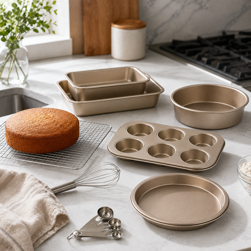🧁 Bakeware Set | Carbon Steel Kitchen Bakers | Golden Essentials