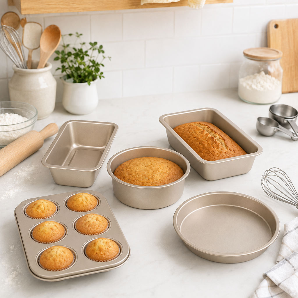 🧁 Bakeware Set | Carbon Steel Kitchen Bakers | Golden Essentials