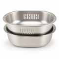 🥬 Colander Set | Stainless Kitchen Home-Cooks | Sleek Drainage Design