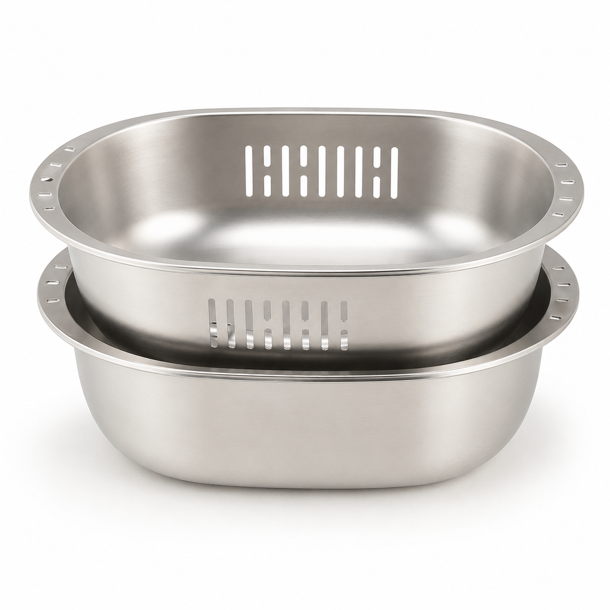 🥬 Colander Set | Stainless Kitchen Home-Cooks | Sleek Drainage Design