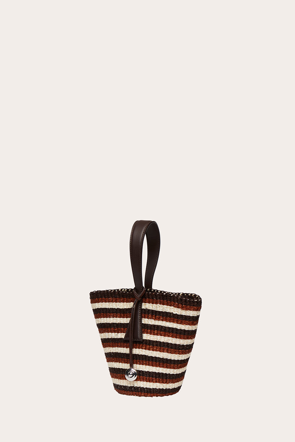 Single Handle Basket Multi Striped