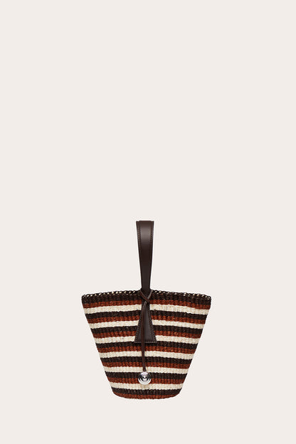 Single Handle Basket Multi Striped