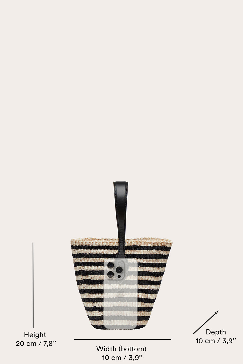Single Handle Basket Multi Striped