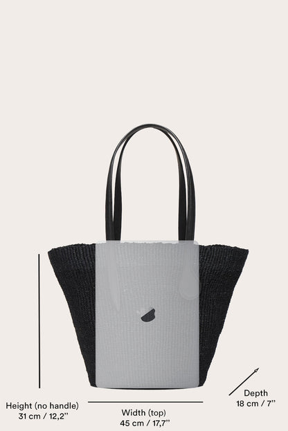 Straw Basket Black