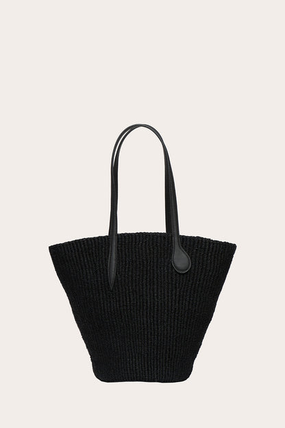 Straw Basket Black