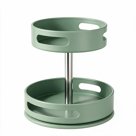 🌿 Spice Organizer | Metal Kitchen Cooks | Sage Rotating Design