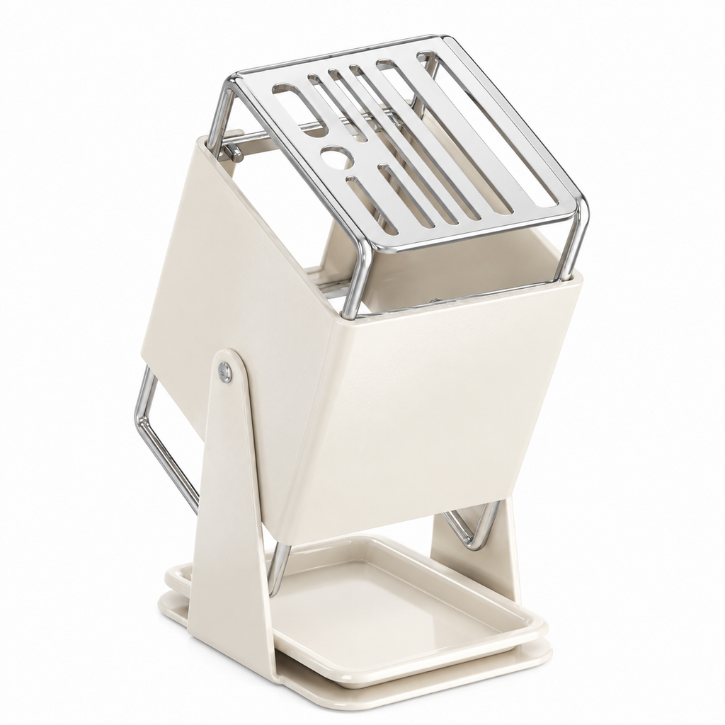 🔪 Knife Organizer | Metal Kitchen Home-Cooks | Cream Space-Saving Design