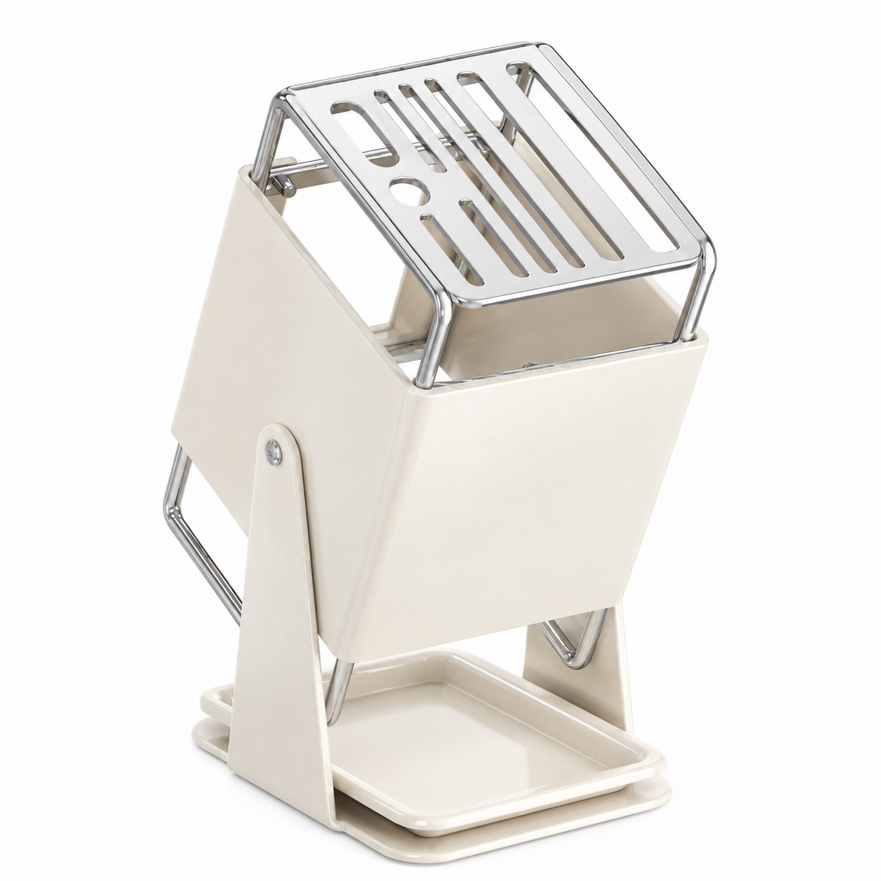 🔪 Knife Organizer | Metal Kitchen Home-Cooks | Cream Space-Saving Design