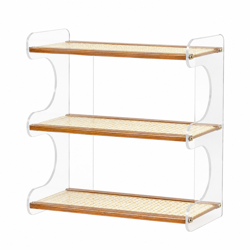 🧺 Storage Rack | Acrylic Rattan Kitchen Hosts | Airy Elegance