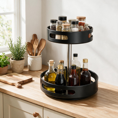 🌶️ Spice Rack | Metal Kitchen Chef Gift | Rotating Design