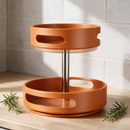 🍊 Spice Organizer | Metal Kitchen Cooks | Warm Orange Rotation