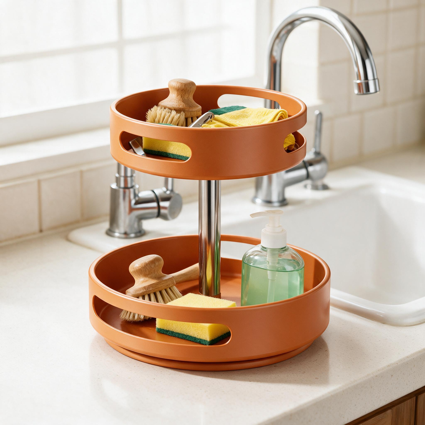 🍊 Spice Organizer | Metal Kitchen Cooks | Warm Orange Rotation