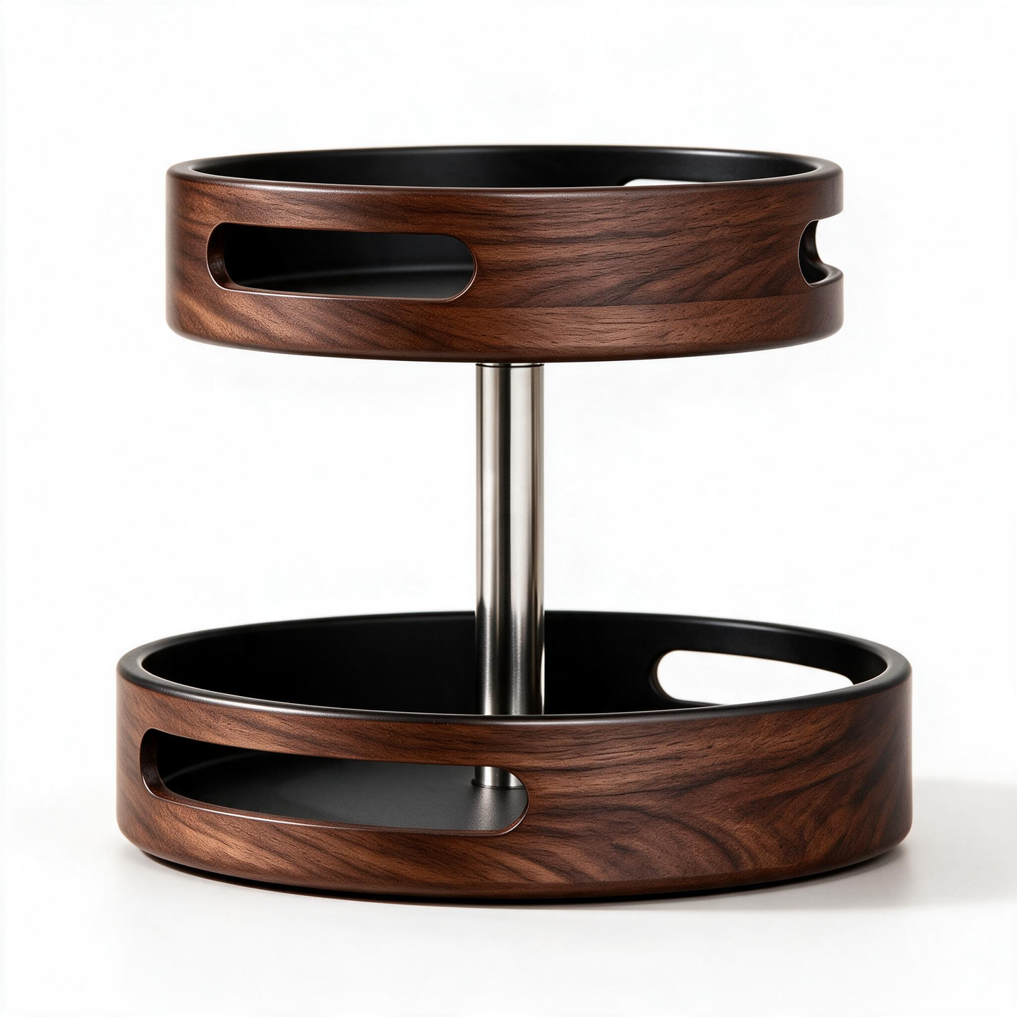 🪵 Spice Organizer | Walnut-Look Kitchen Cooks | Rotating Woodgrain Elegance