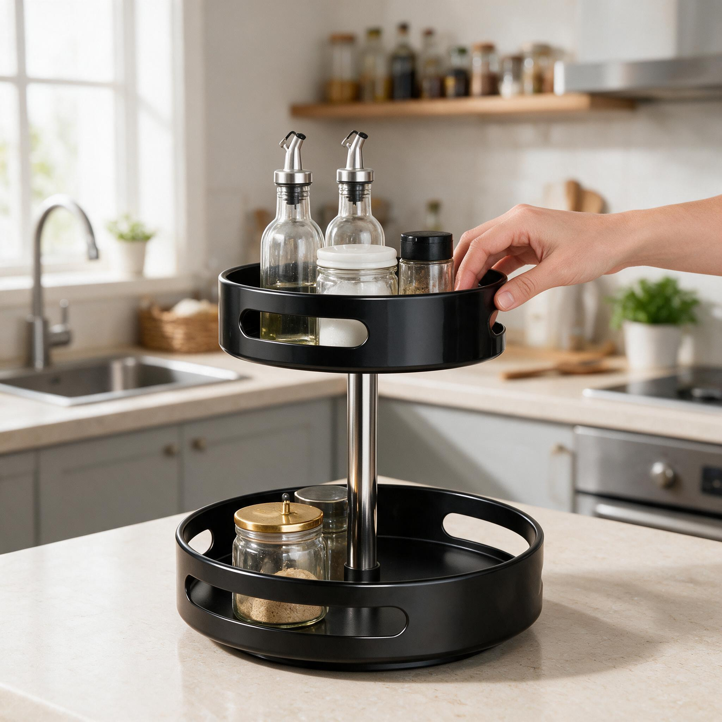 🌶️ Spice Rack | Metal Kitchen Chef Gift | Rotating Design