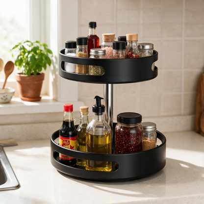 🌶️ Spice Rack | Metal Kitchen Chef Gift | Rotating Design