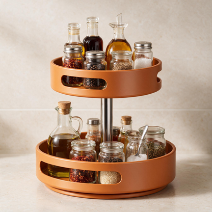🍊 Spice Organizer | Metal Kitchen Cooks | Warm Orange Rotation