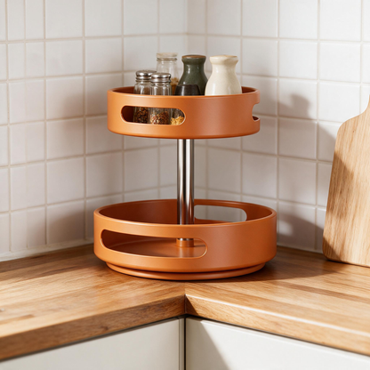 🍊 Spice Organizer | Metal Kitchen Cooks | Warm Orange Rotation