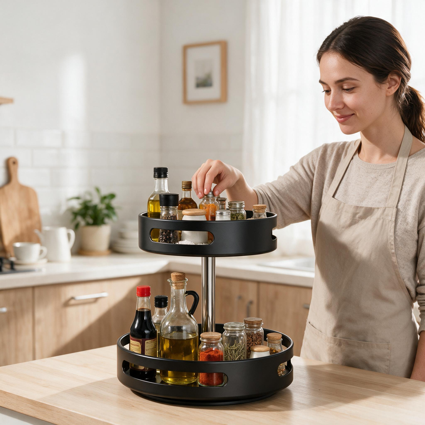🌶️ Spice Rack | Metal Kitchen Chef Gift | Rotating Design