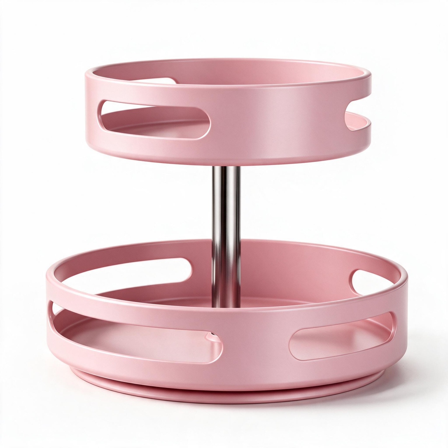 🎀 Rotating Organizer | Metal-Accent Kitchen Bakers | Blush Pink Charm